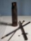 Recoilless Ammo Shell Vase with WWII Bayonet and India Sword Cane