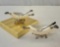 Pair Of Fine Silver Cannetille Filigree And Mother Of Pearl Footed Salt Cellars