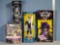 4 Comic Heroine Action Figures and Pop Art Statues in Original Boxes