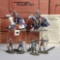 4 Boxed Sets of Forward March Military Miniatures in Metal Medieval Knight Toy Soldiers