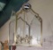 Brass Finish Glass Caged Chandelier