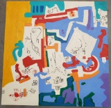 Phyllis Trager Hyman (1936-2011) Acrylic On Canvas 