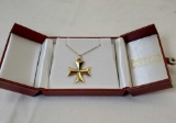 Baladna Jewelry 18k (750) Yellow Gold Maltese Cross Pendant And 24