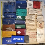 Large Collection of Federal Reserve Canvas and Other Bank Bags