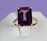 Purple Sapphire 10k Gold Ring