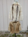 2 Vintage Mink & Fox Fur Stoles