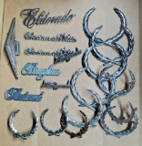 Cadillac Vintage Chrome Wreath Emblems and Assorted Came Plates