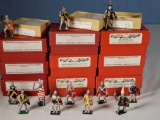 12 Traditions of London Hand Painted Metal Miniature Foot Knights Toy Soldiers, 9 in Original Boxes