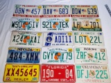 15 license plates including 1968/69 Florida