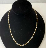 14K Yellow Gold & Fresh Water Pearl Necklace