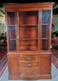 Mahogany China Cabinet With Lighted Top