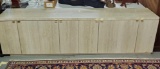 Florida White Stone Formica Mid Century Modern 9 Foot Credenza 