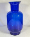 Vintage Cobalt Blue Blenko #7048 Floor Vase