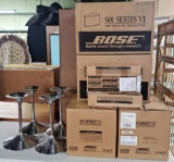 2 Pair Of Bose Walnut 901 Series VI with Equalizers In Original Boxes With Chrome Tulip Bases