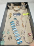 Tray of Sterling Silver Jewelry