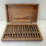 Vintage Erwin 14 pc. Wood Auger Bit Set With wood Storage Box