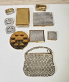 Collection of Vintage Rhinestone Purses, Compacts, & Cigarette Cases