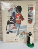 Vintage 1950's Dr. Kool Cigarette Advertising Figure & Ad