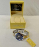 Invicta 26972 Pro Diver Blue Dial Two Tone Silver Gold Tone Mens Bracelet Watch