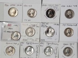 12 Misc Die Variety and Anomaly Silver Washington Quarters - Revers Hubs, DDO and more