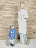 Early Retired Lladro Zaphir Porcelain Doctor & Nao Boy Figurines
