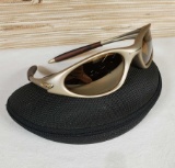Gold Oakley Minute Sunglasses with Case