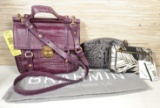 New Brahmin Leather Hand Bag, Clutch, & Canvas Wallet