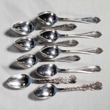 9 Sterling Silver Teaspoons