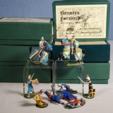 6 Alymer Banners Forward Medieval Knights Military Miniatures in Metal Boxed Figure Sets