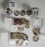 5 Rolls BU UNC Kennedy Half Dollars - 1989-D, 1979-P, 1976-D, 1980-D, and 2001-P