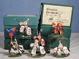 6 Alymer Banners Forward Medieval Knights Military Miniatures in Metal Boxed Figure Sets