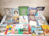Collection of Vintage Books, Stamps, & Postcards