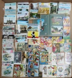 100++ Antique Post Cards Including Patriotic, Florida, Foreign and more
