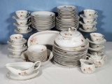89 pcs Winterling Mid-Century Porcelain Autumn Maple Leaf Design Dinnerware Service for 12