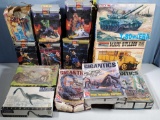 Marvel Super Hero, Dinosaur, Gigantics, Military and other Model Kits, Many in As Is Boxes