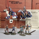 4 Boxed Sets of Forward March Military Miniatures in Metal Medieval Knight Toy Soldiers