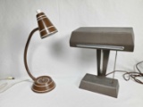 2 Mid Century Desk Lamps