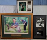 3 Pcs Golfer Photo Montage Art - Nicklaus, Stewart and Casper