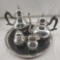 American Pewter Guild Kirk Tea Set 