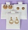3 Pair of 14k Gold Pierced Earrings