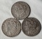 3 Morgan Silver Dollars - Rare 1904, scarce 1896-O and 1883-S