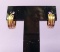 Italian Tri-Color 14k Gold Hoop Earrings