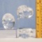 3 Steuben Crystal Hand Cooler Animal Figures/ Paperweights - Ram, From and Owl