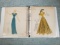 Binder of 100+ Orig. 1930's - 40's Fashion Model Hand Colored Sketches & Prints
