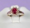 Ruby and Diamond Gold Ring