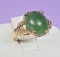 Vintage 14k Gold Jade Ring