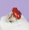 Antique 14k Gold Coral Ring