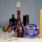 10 Pcs Lautsitzer Glas Hand Blown Cut to Clear Crystal Decanter, Cordials, Rose Bowl & More