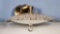 MCM Pull Down Retractible Atomic Age Flying Saucer Ceiling Light Pendant Lamp Fixture