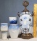 5 Pcs Rosenthal Bing & Gr...ndahl Seagull Vases and European Cherub Scene Mantle Urn